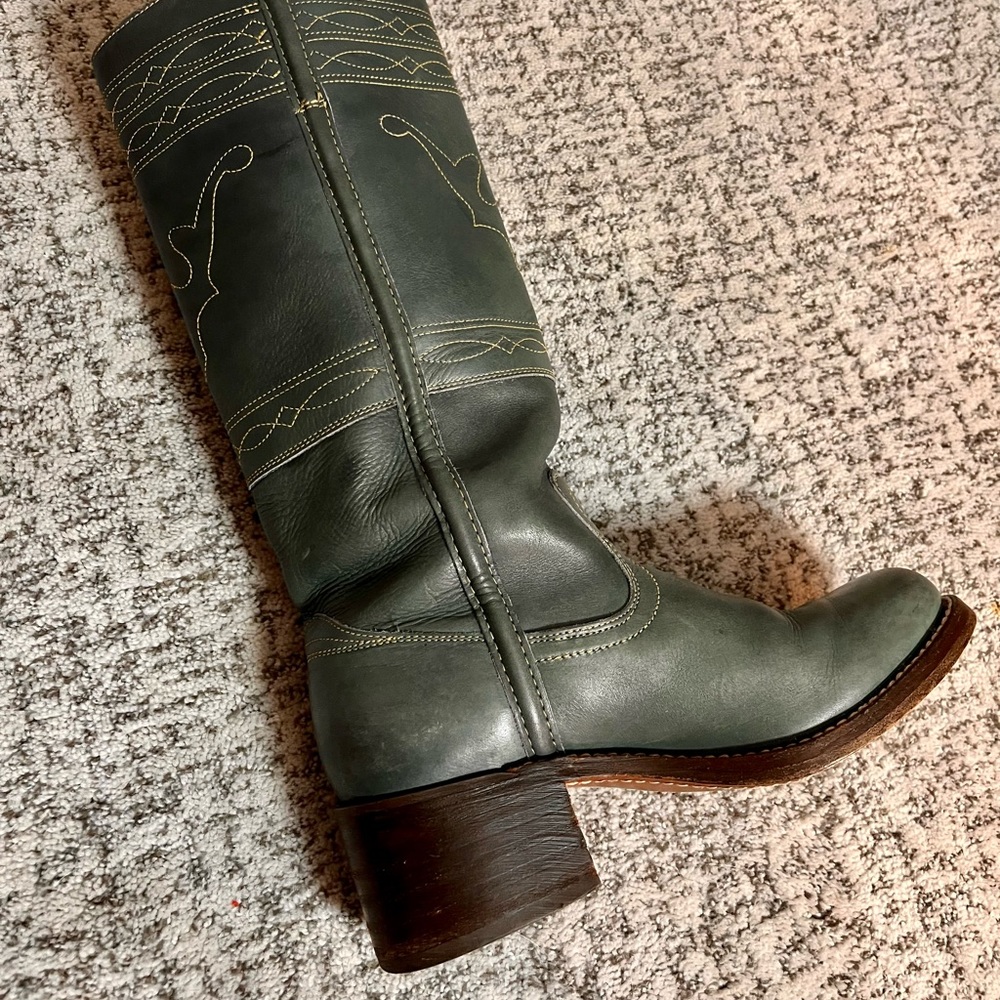 Frye vintage turquoise tall boots